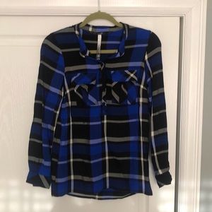 Kenzie plaid blouse